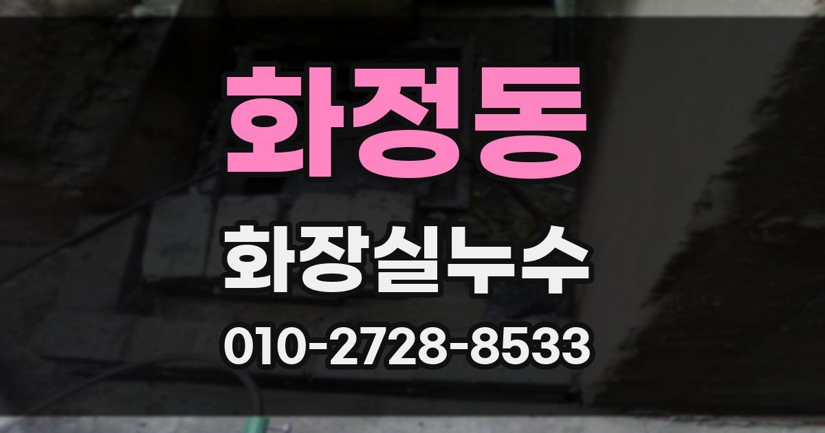 화정동 누수업체