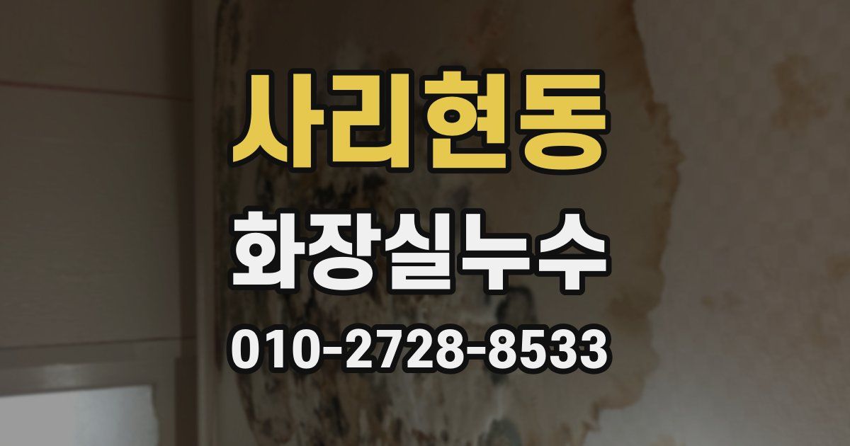 사리현동 누수업체