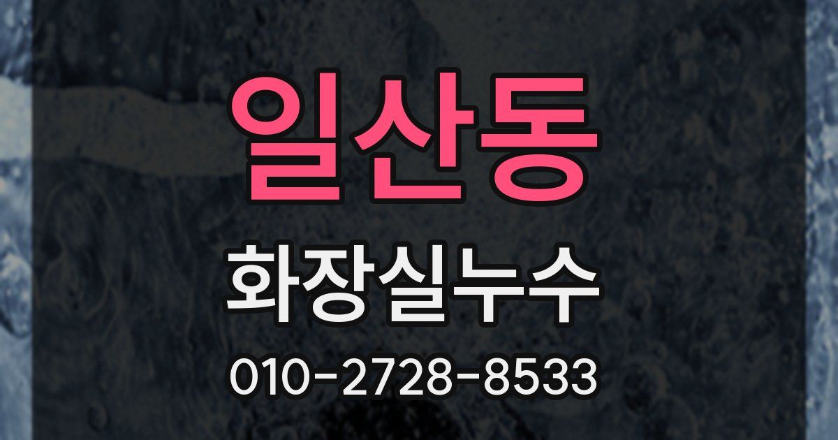 일산동 누수업체