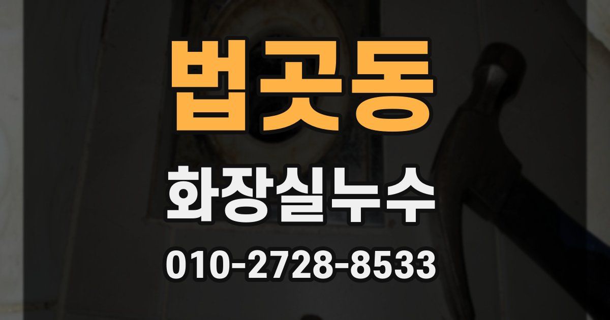 법곳동 누수업체
