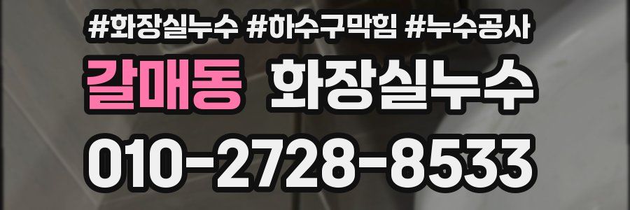 갈매동 누수탐지