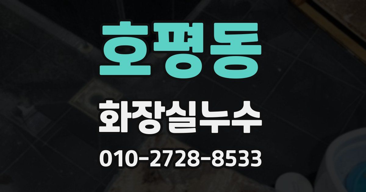 호평동 누수업체