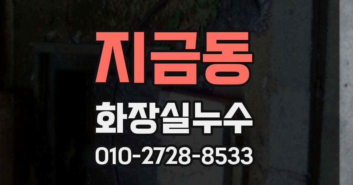 지금동 누수업체