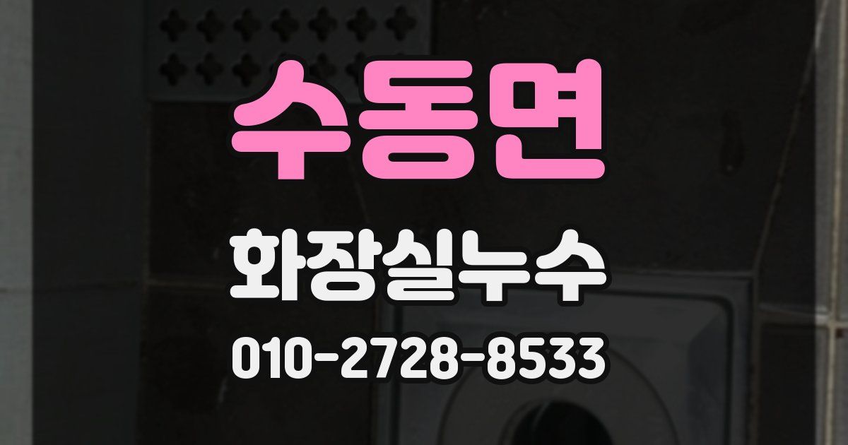 수동면 누수업체