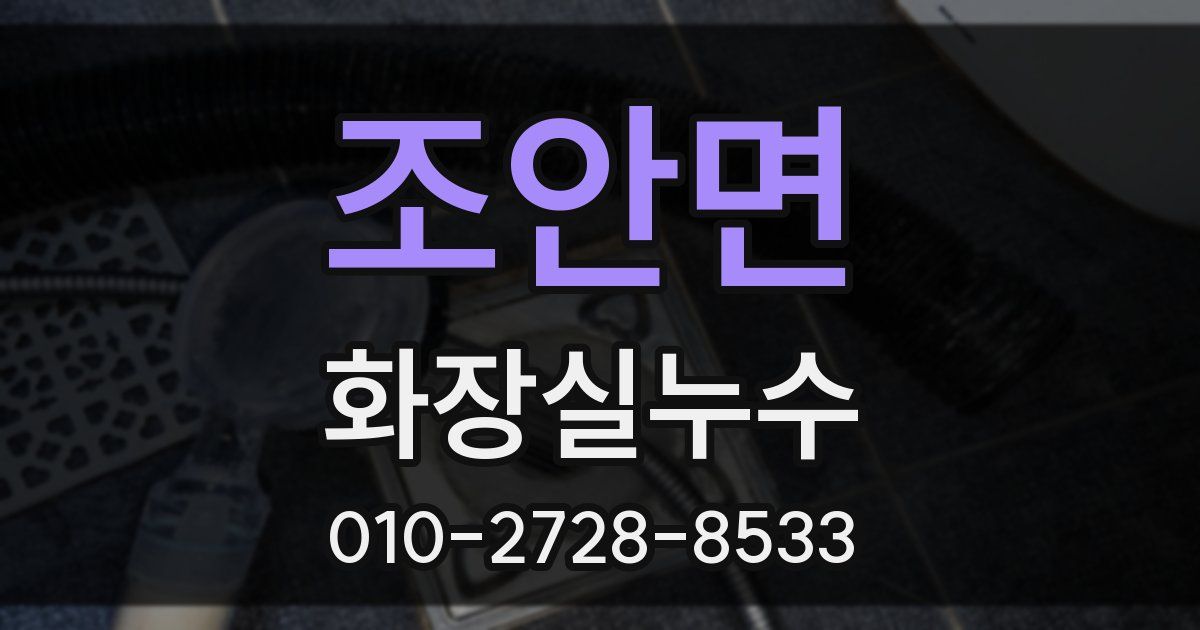 조안면 누수업체