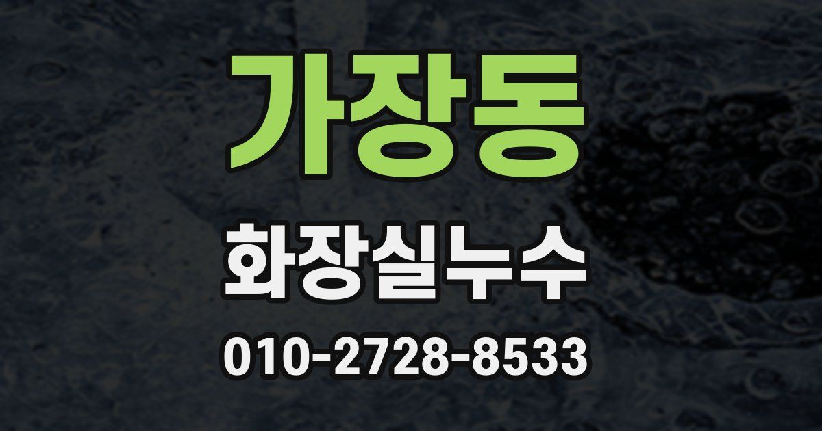 가장동 누수업체