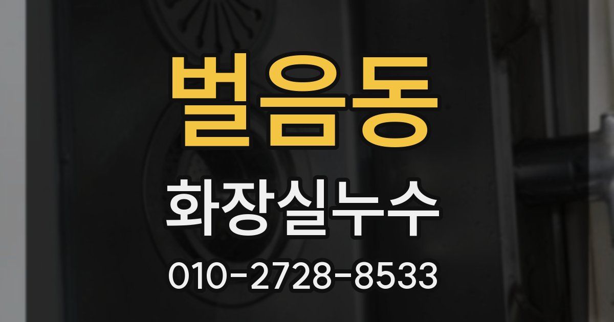 벌음동 누수업체