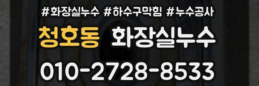 청호동 누수탐지