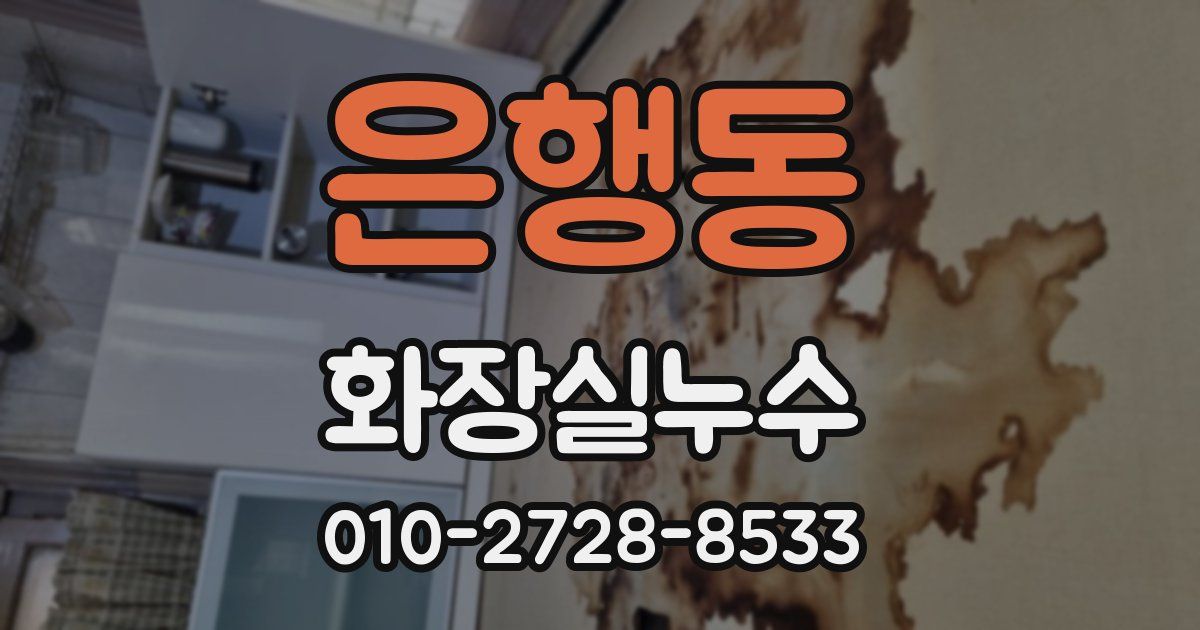 은행동 누수업체