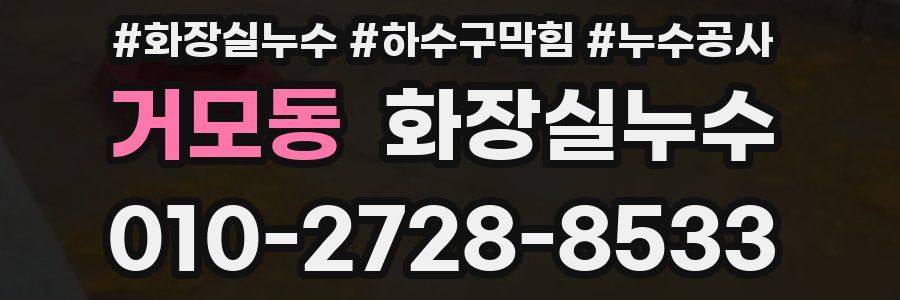거모동 누수탐지