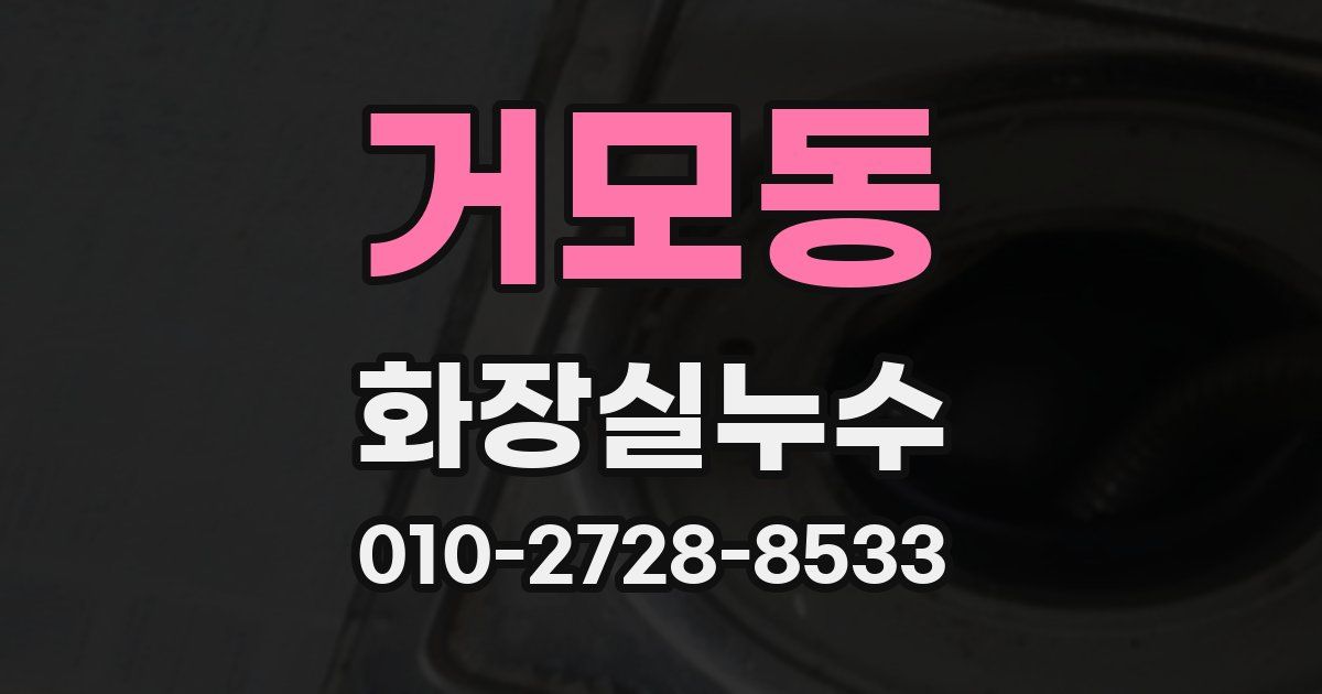 거모동 누수업체