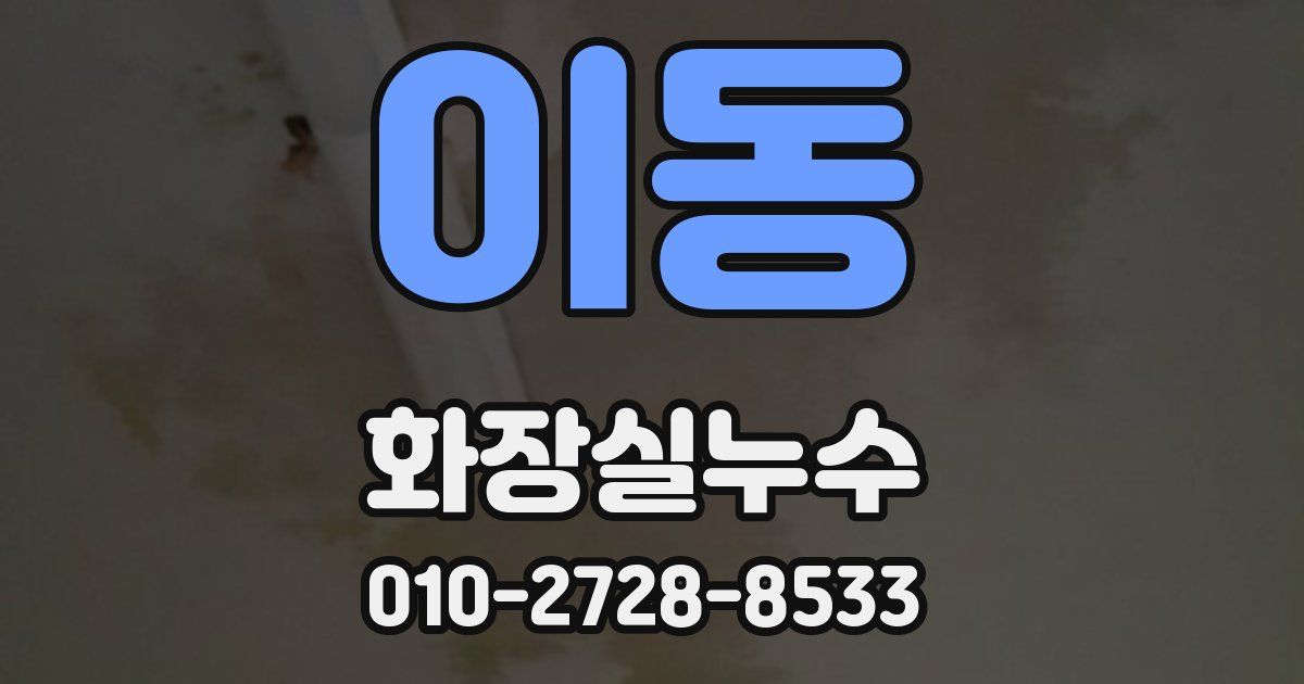 이동 누수업체