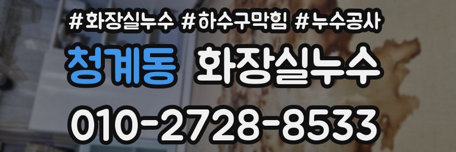 청계동 누수탐지