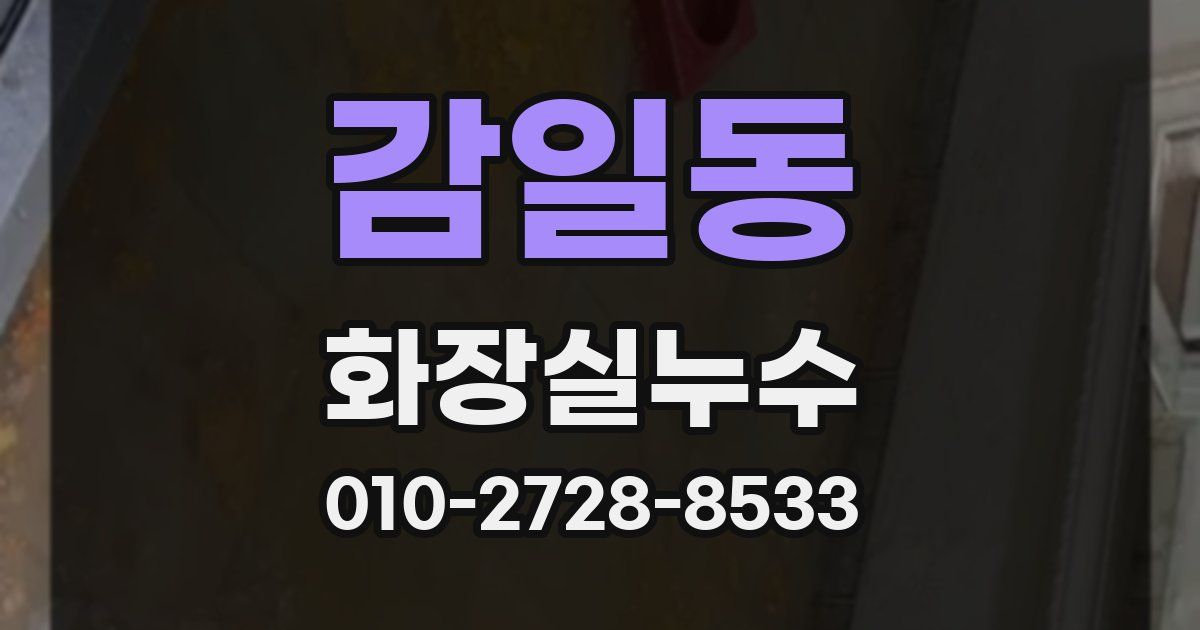 감일동 누수업체