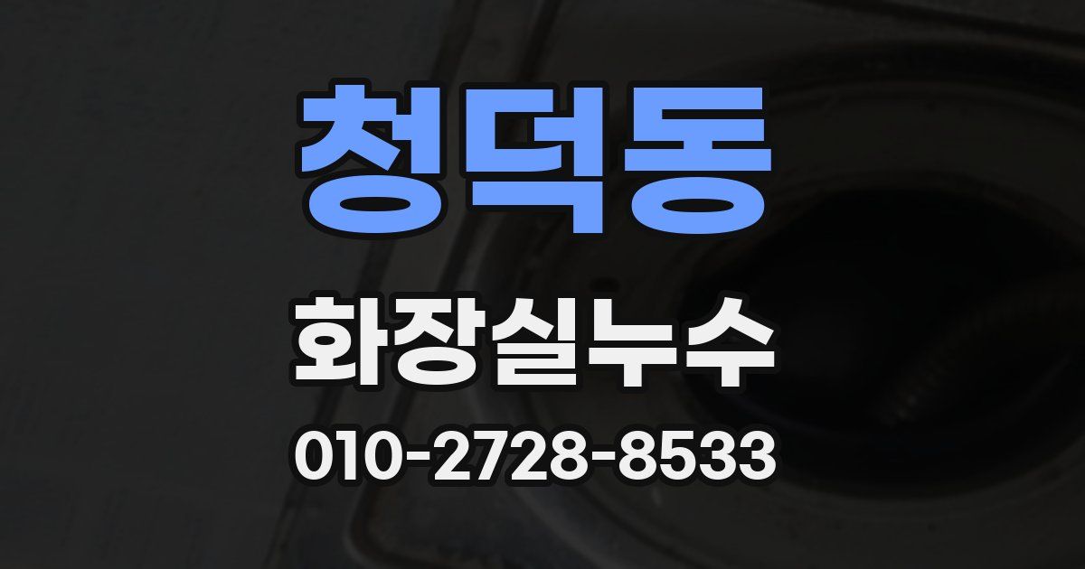 청덕동 누수업체