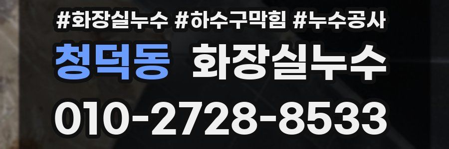 청덕동 누수탐지