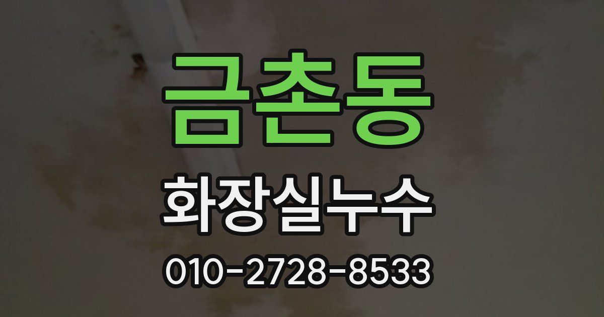 금촌동 누수업체