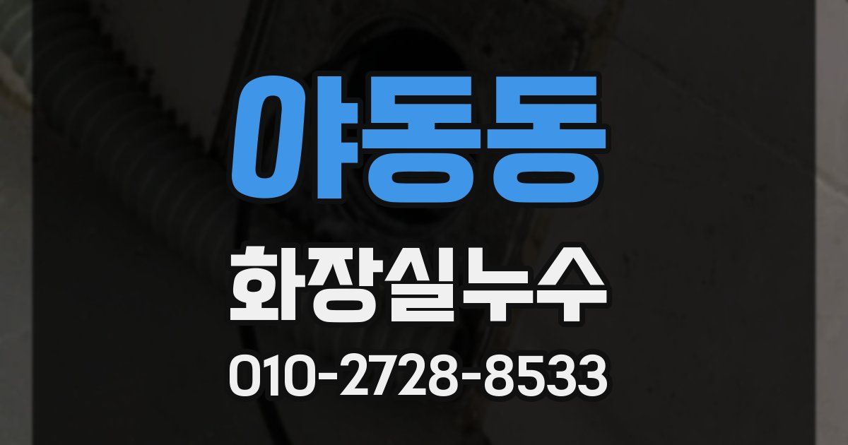 야동동 누수업체