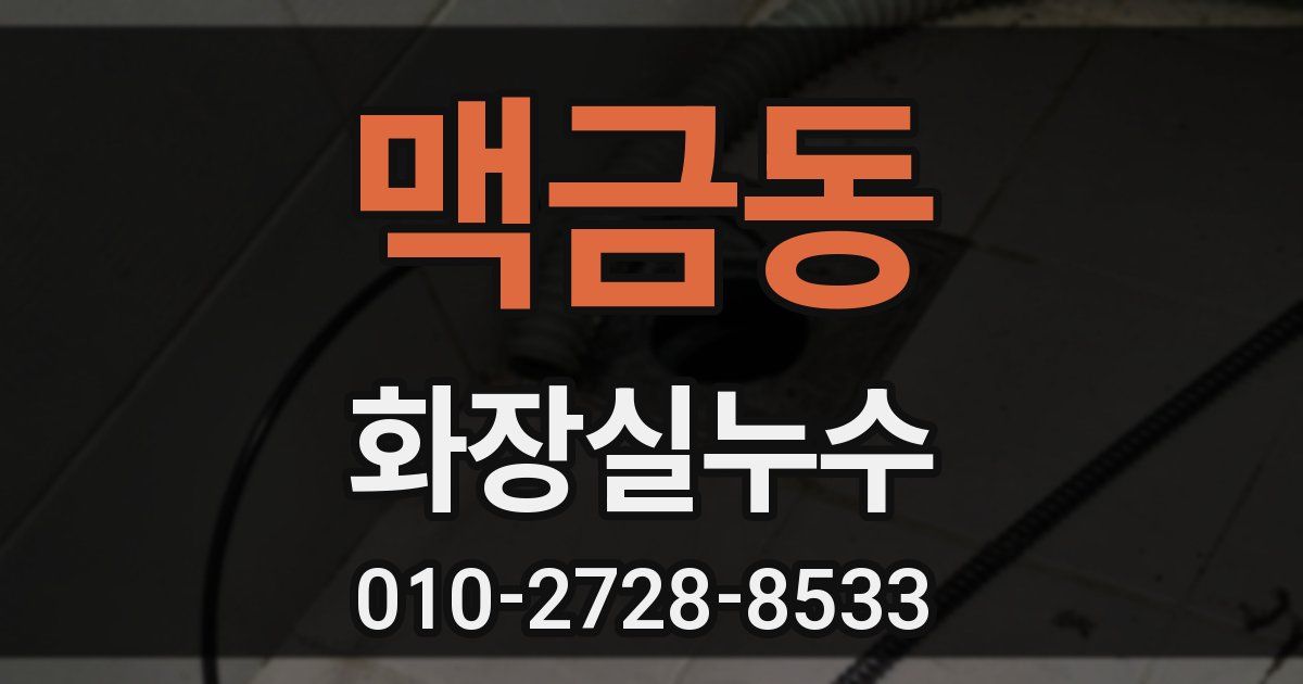맥금동 누수업체