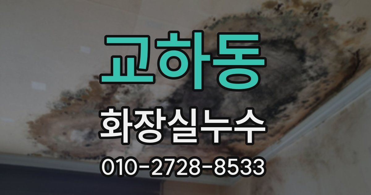 교하동 누수업체