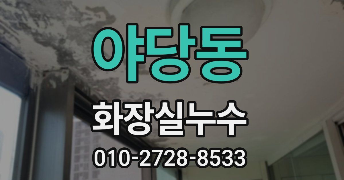 야당동 누수업체