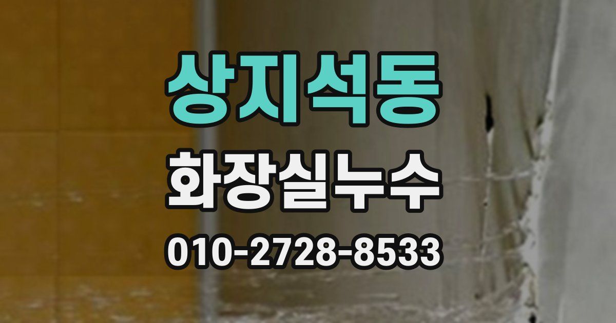 상지석동 누수업체