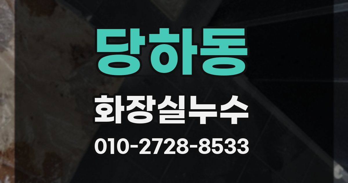 당하동 누수업체