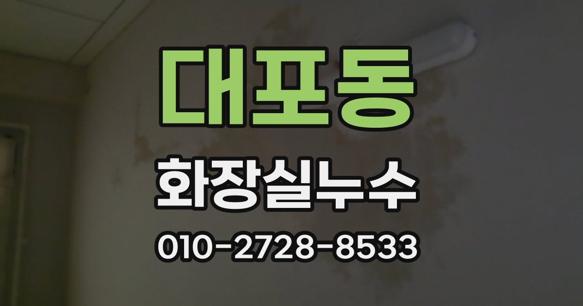 대포동 누수업체