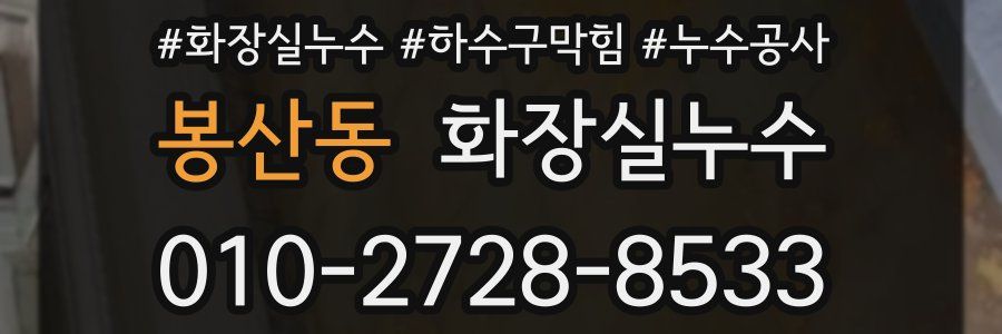 봉산동 누수탐지