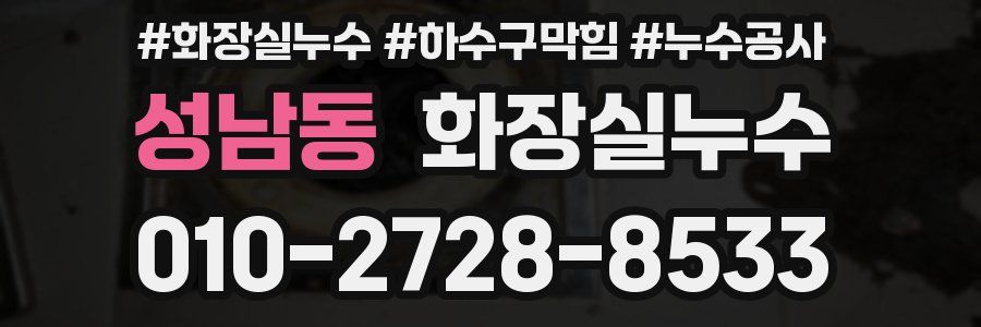 성남동 누수탐지