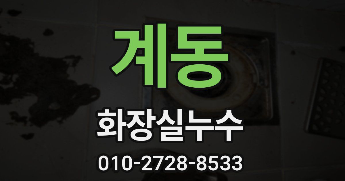 계동 누수업체