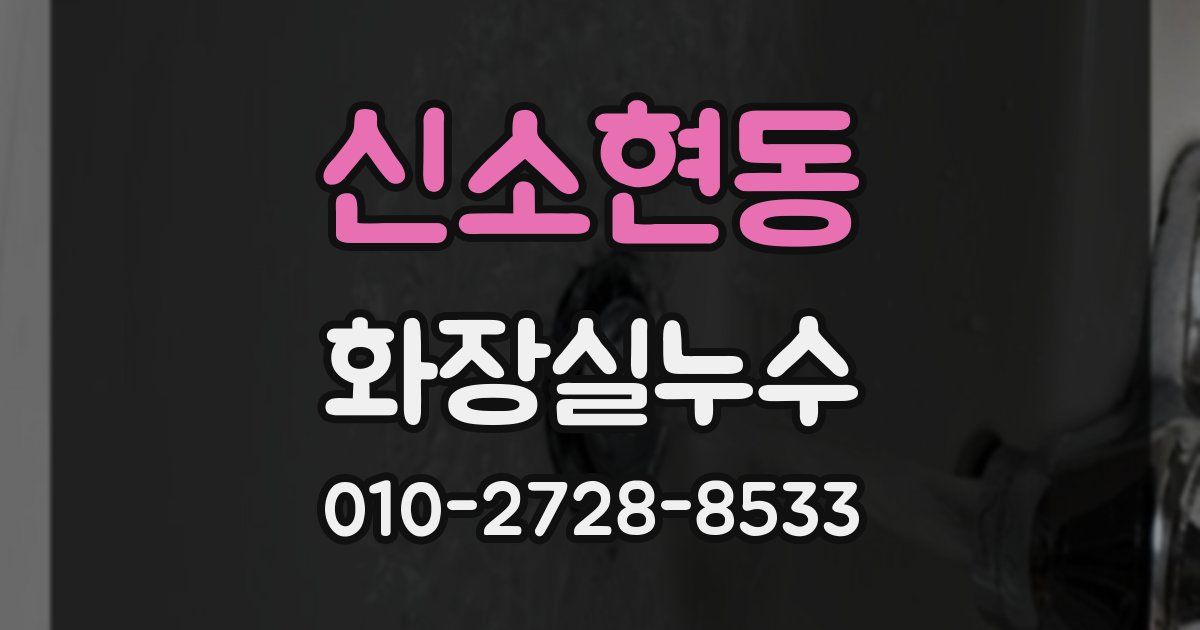신소현동 누수업체