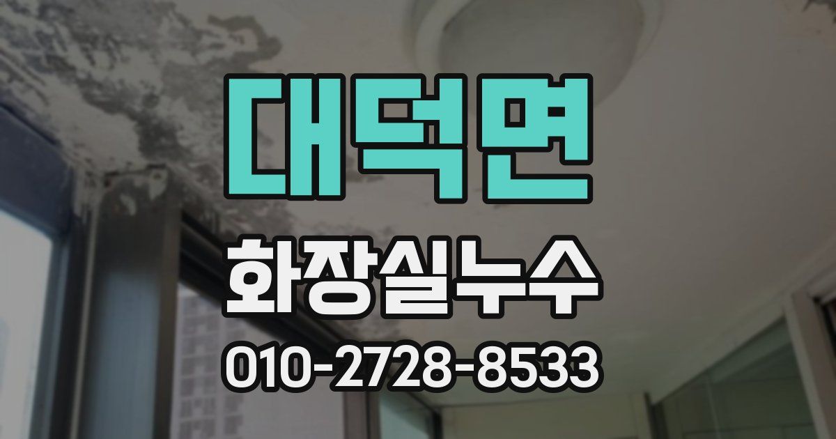 대덕면 누수업체