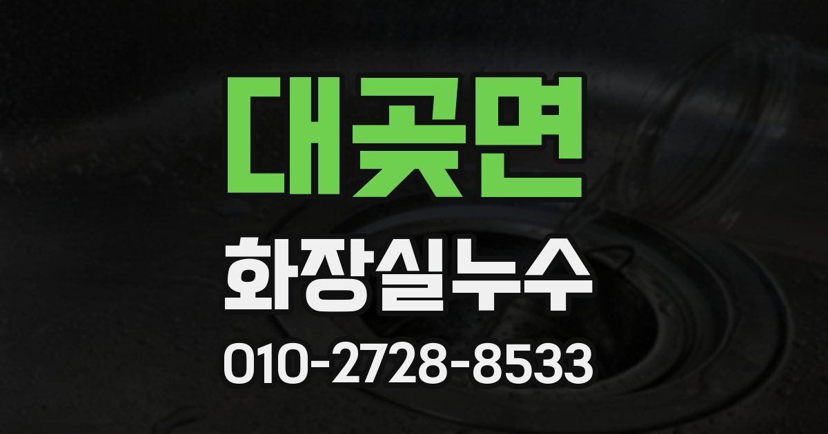대곶면 누수업체