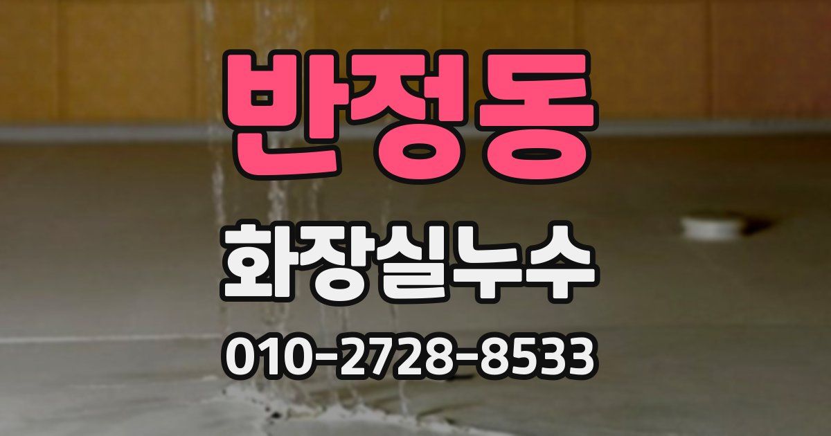 반정동 누수업체