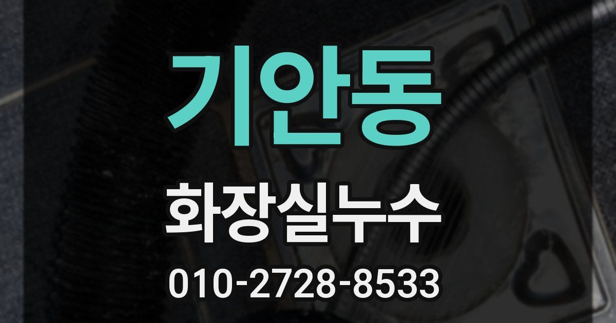 기안동 누수업체