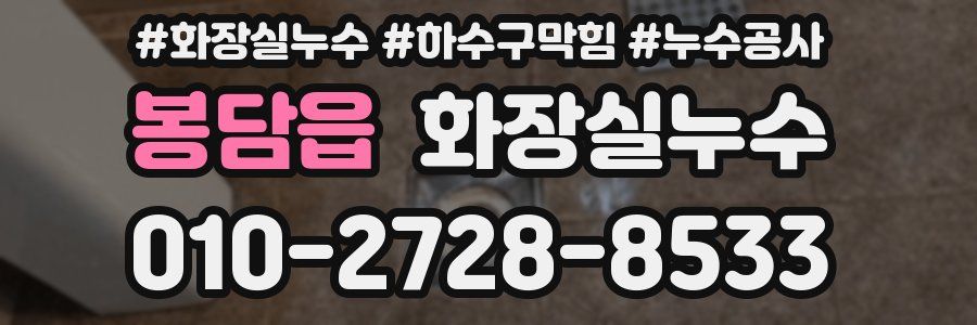 봉담읍 누수탐지