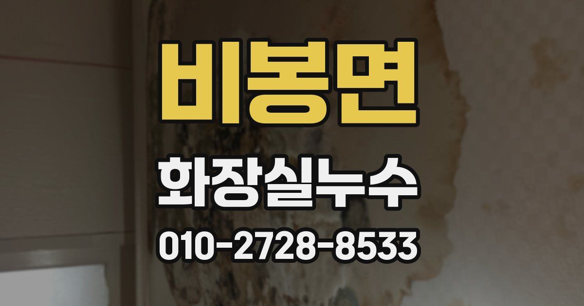 비봉면 누수업체