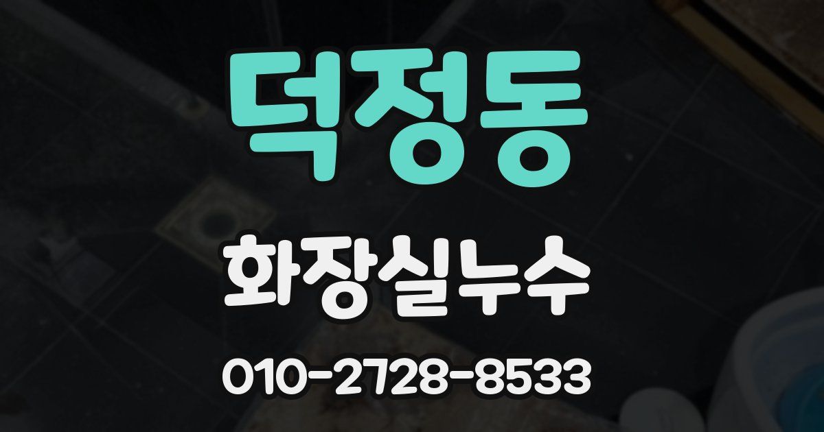 덕정동 누수업체