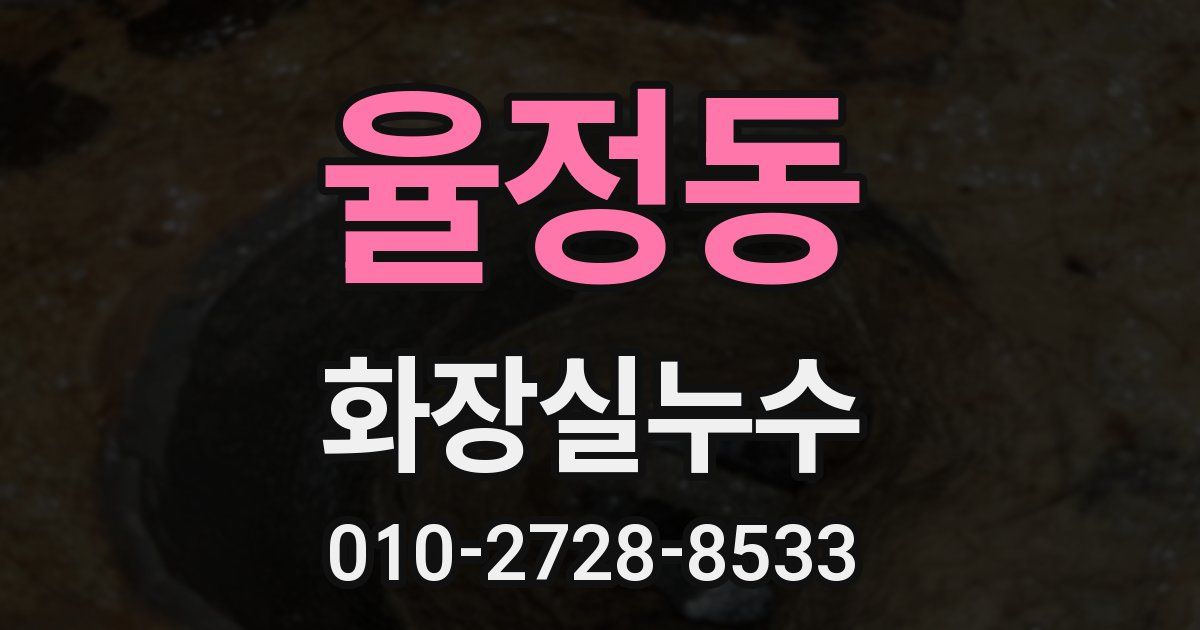 율정동 누수업체