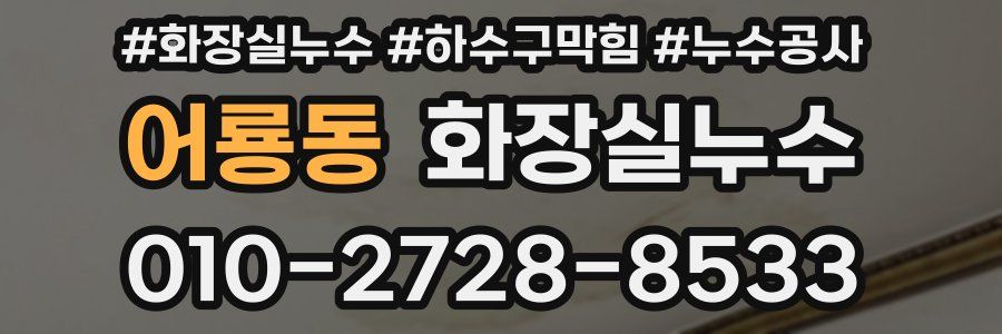 어룡동 누수탐지