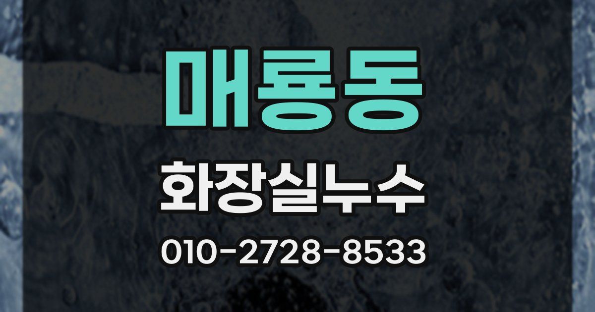 매룡동 누수업체