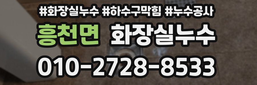 흥천면 누수탐지