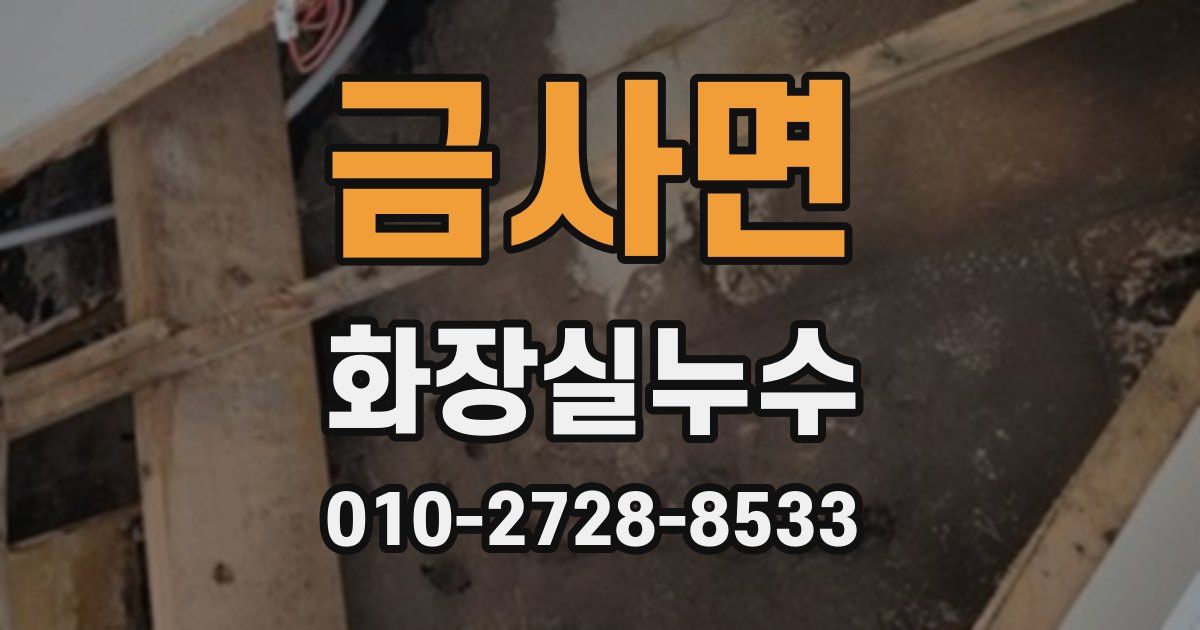 금사면 누수업체