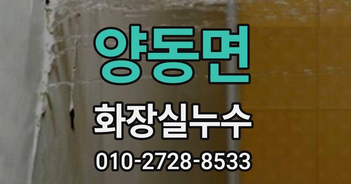 양동면 누수업체
