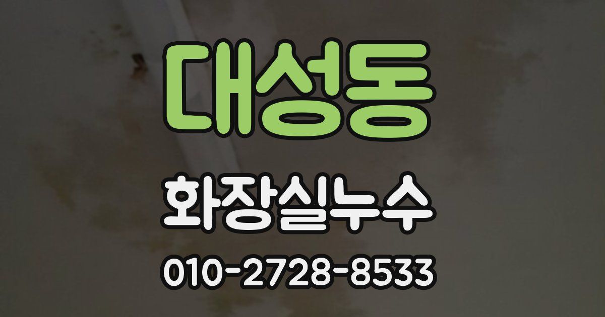 대성동 누수업체