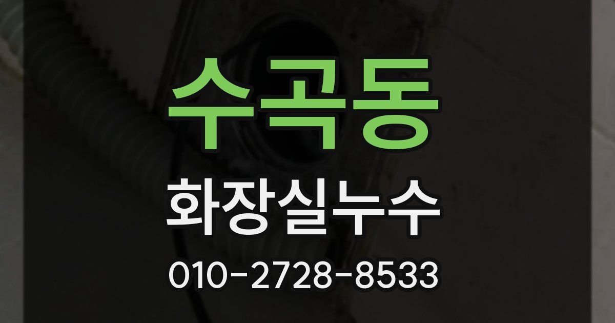 수곡동 누수업체