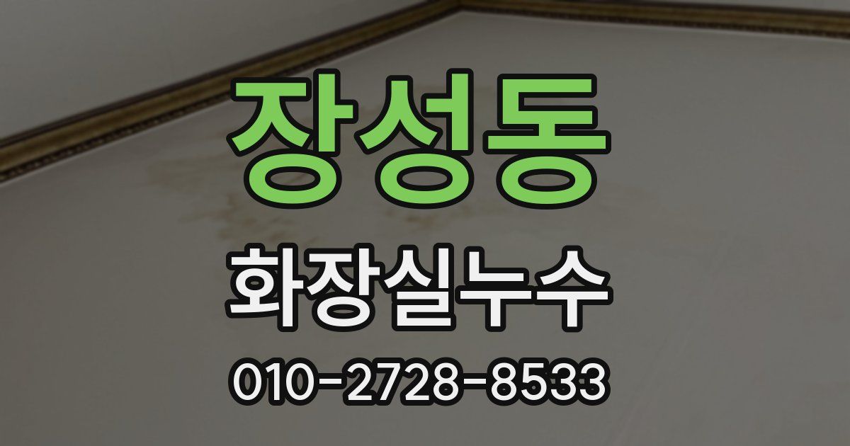 장성동 누수업체