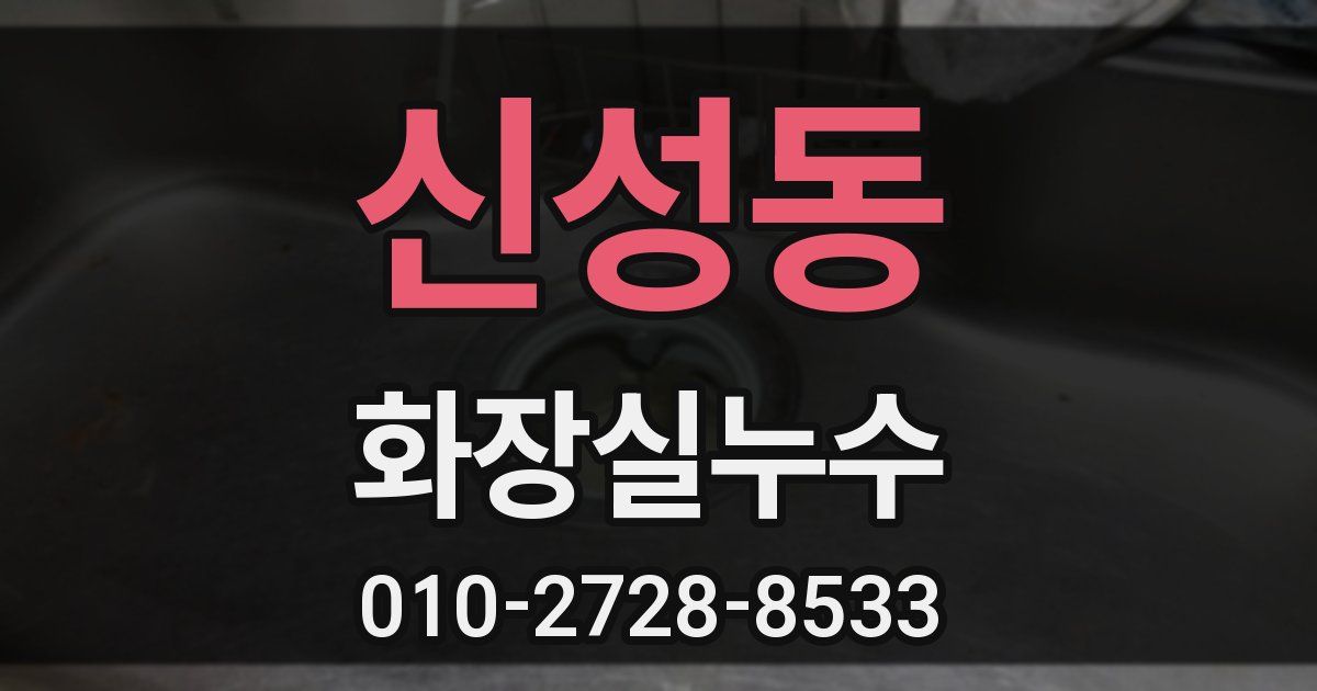 신성동 누수업체