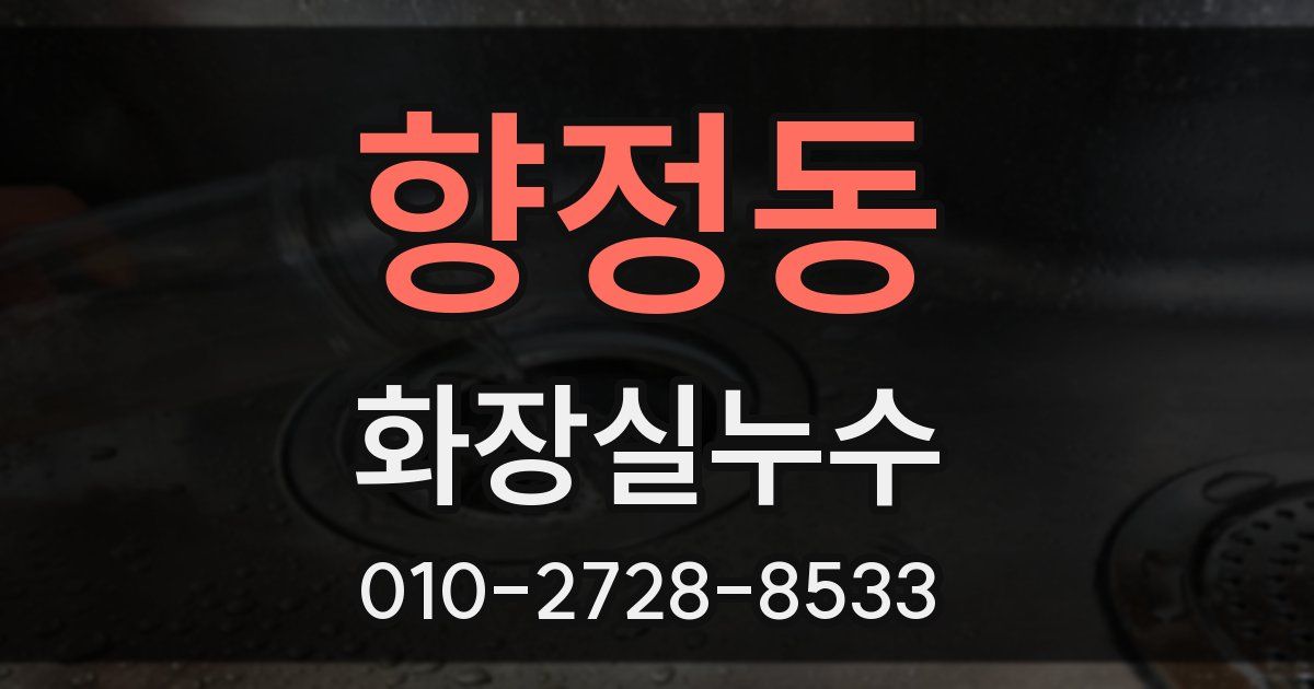 향정동 누수업체